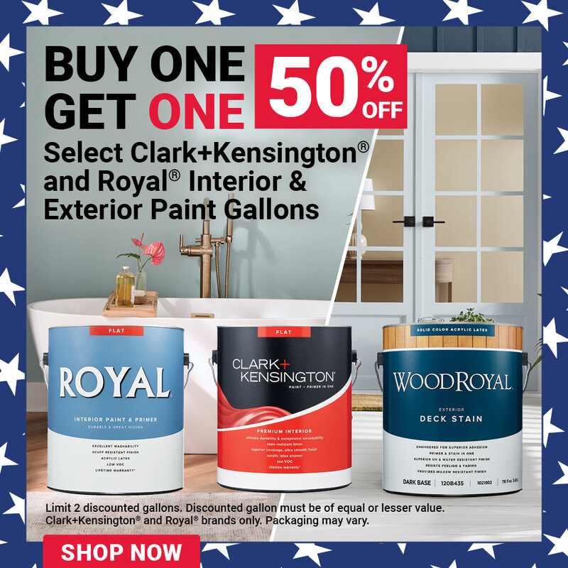 Select Clark-Kensington® and Royal® Interior & Exterior Paint Gallons