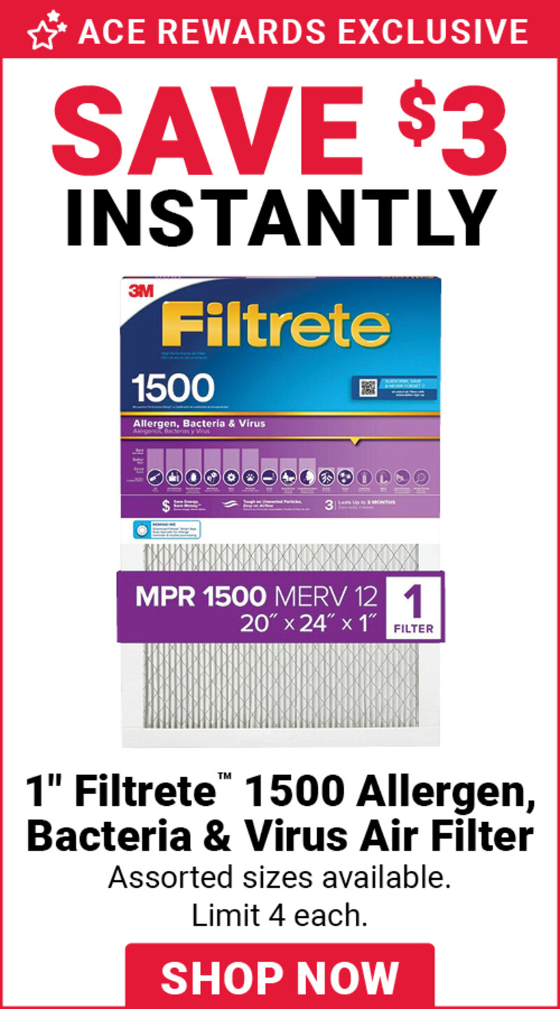 1" Filtrete™ 1500 Allergen, Bacteria & Virus Air Filter