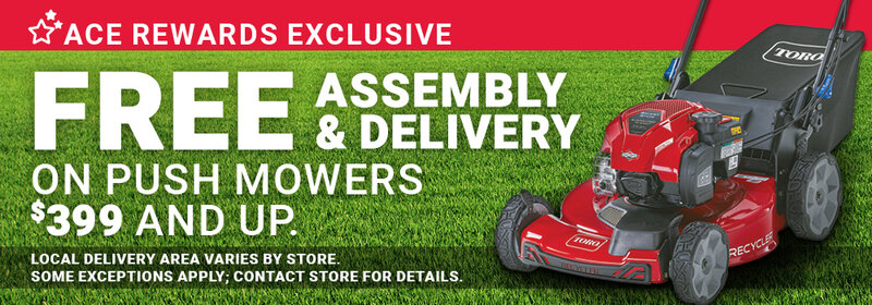 Free Assembly & Delivery on Push Mowers